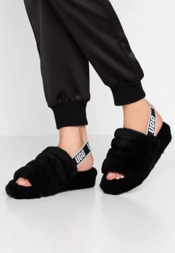 Ugg Fluff Yeah Slide - Platåsandaler - Black