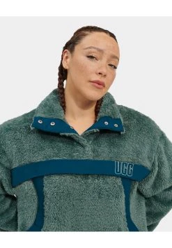 Ugg Gayel Sherpahalfsnap - Fleecegenser - Aloe Vera Midn Blue -Ugg på nett 1f7fb1a4bb4f401c9ddc1bf566f10676
