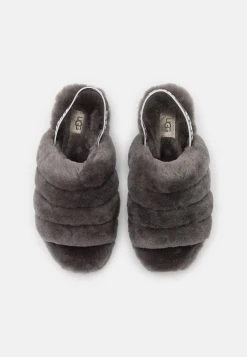 Ugg Fluff Yeah Slide - Tøfler - Charcoal -Ugg på nett 6136d4be5a56437e9809fd5f1315ce87