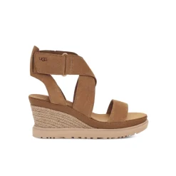 UGG - W Ileana Wedge Sandal Chestnut Suede Leather