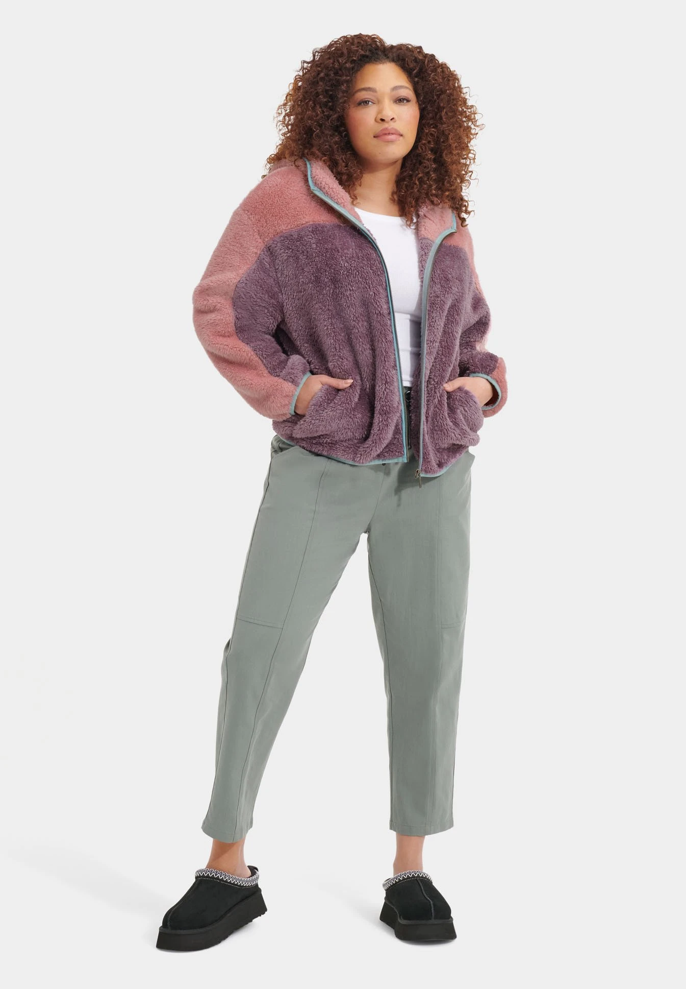 Ugg Sheila Sherpa F Zip - Fleecejakke - Clay Pink Mauve 4 Ugg Sheila Sherpa F Zip - Fleecejakke - Clay Pink Mauve - Bilde 2