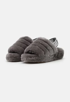 Ugg Fluff Yeah Slide - Tøfler - Charcoal -Ugg på nett b23e5a35b52344fb995a1a65273f7d9c